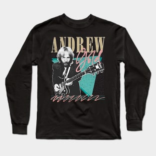 Andrew Gold / Reto 80s Style Fan Design Long Sleeve T-Shirt